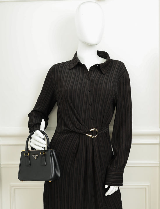 Prada Black Lux Micro Galleria Bag-Prada-THE CLOSET