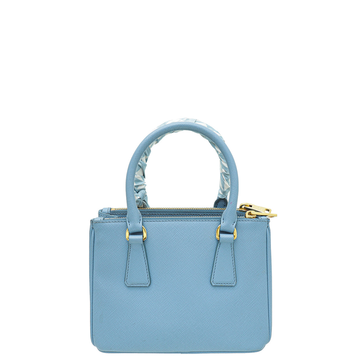 Prada Astrale Blue Lux Galleria Mini Bag 7/E w/ twilly-Prada-THE CLOSET