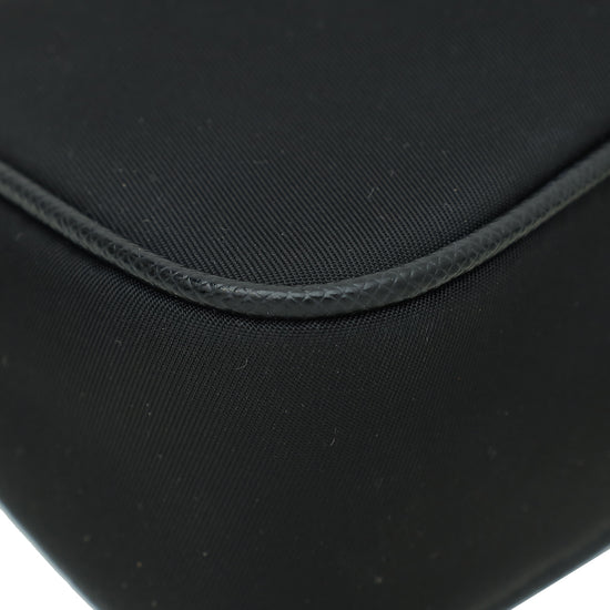 Prada Black Re-Edition Nylon Saffiano Mini Shoulder Bag