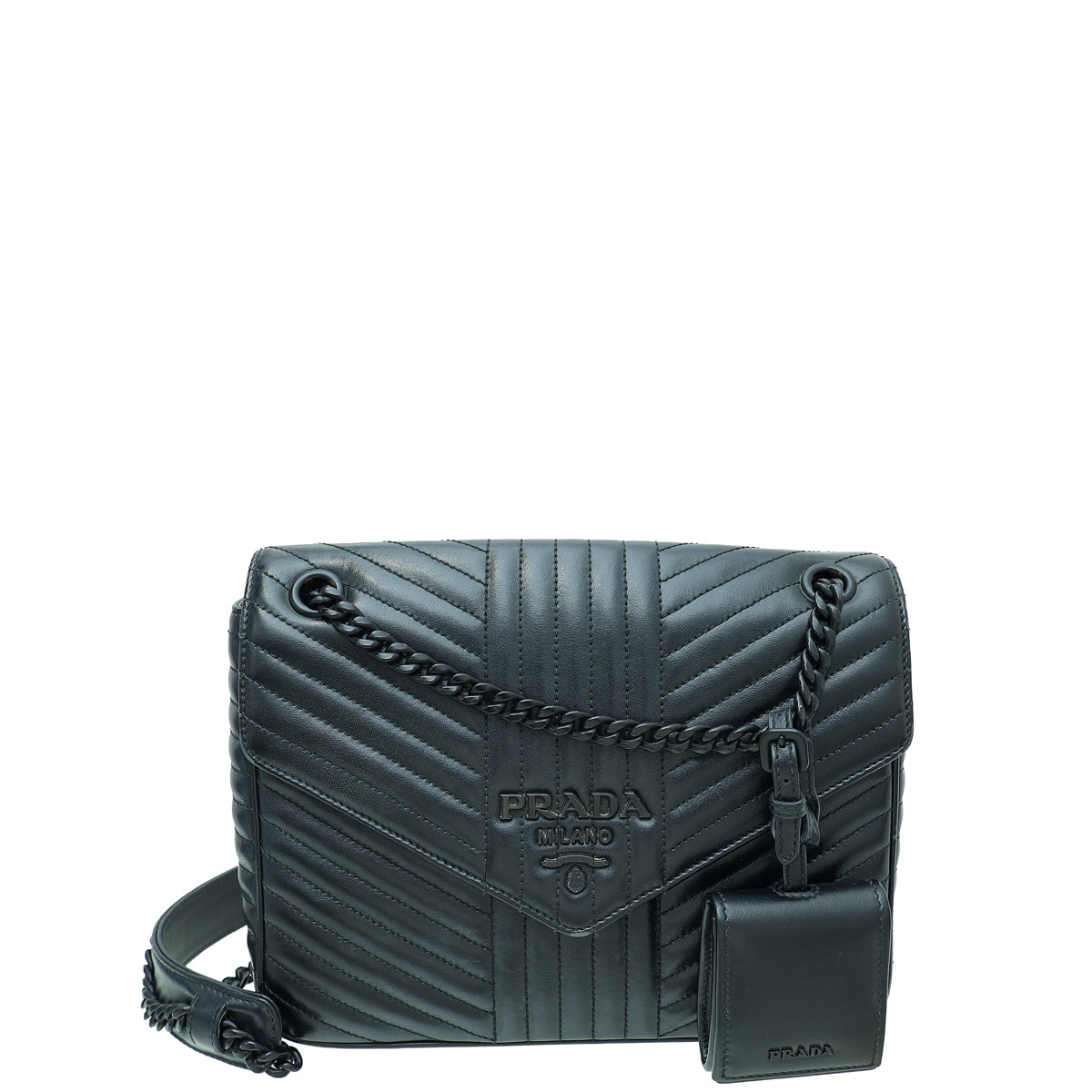 Prada Black Diagramme Shoulder Bag-Prada-THE CLOSET