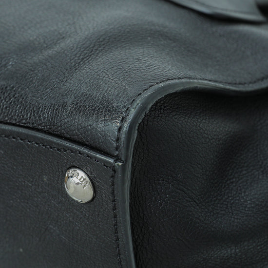 Prada Black Twin Pocket Tote Bag