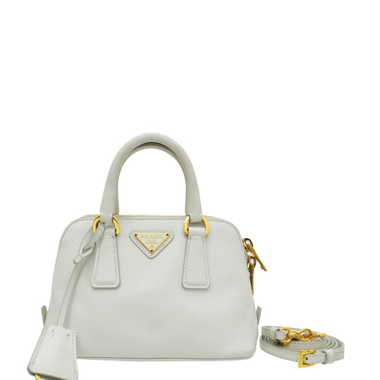 Prada White Lux Promenade Mini Bag