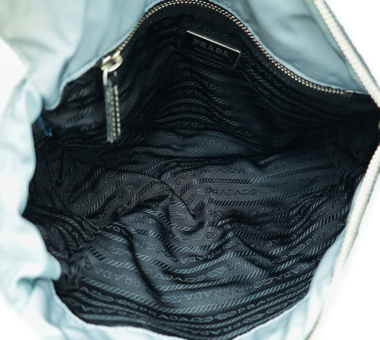 Prada Grey Nylon Quilted Shoulder Bag