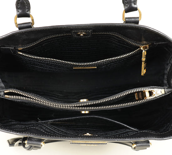 Prada Black Lux Gardener's Small Tote Bag-Prada-THE CLOSET