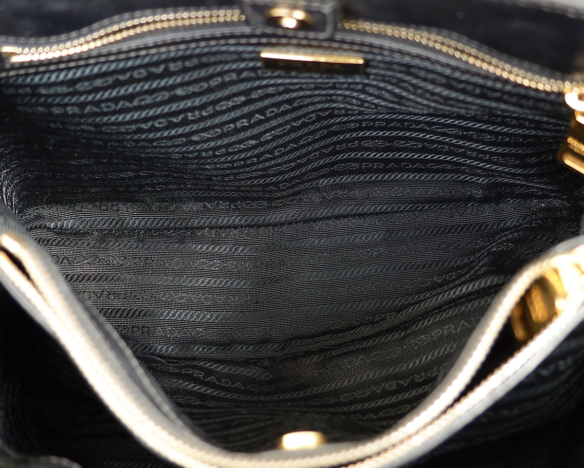 Prada Black Lux Gardener's Small Tote Bag-Prada-THE CLOSET