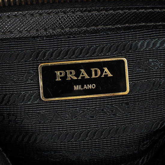 Prada Black Lux Gardener's Small Tote Bag-Prada-THE CLOSET