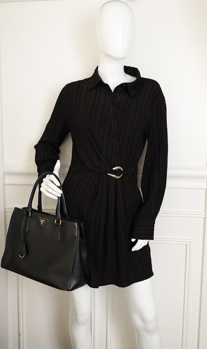 Prada Black Lux Gardener's Small Tote Bag-Prada-THE CLOSET