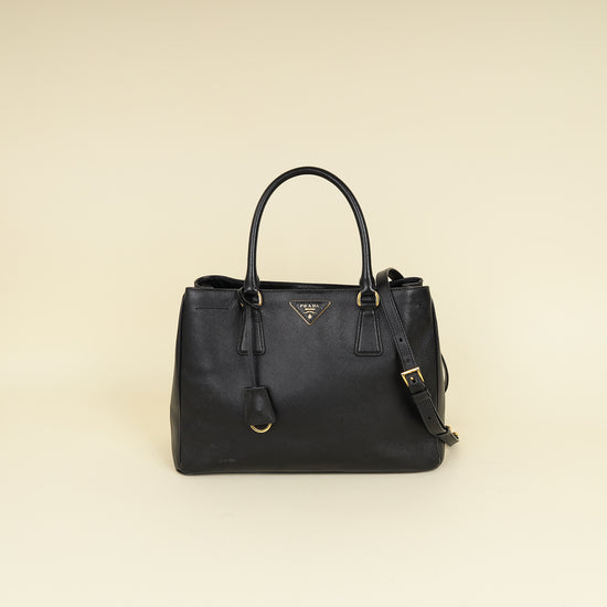Prada Black Lux Gardener's Small Tote Bag-Prada-THE CLOSET