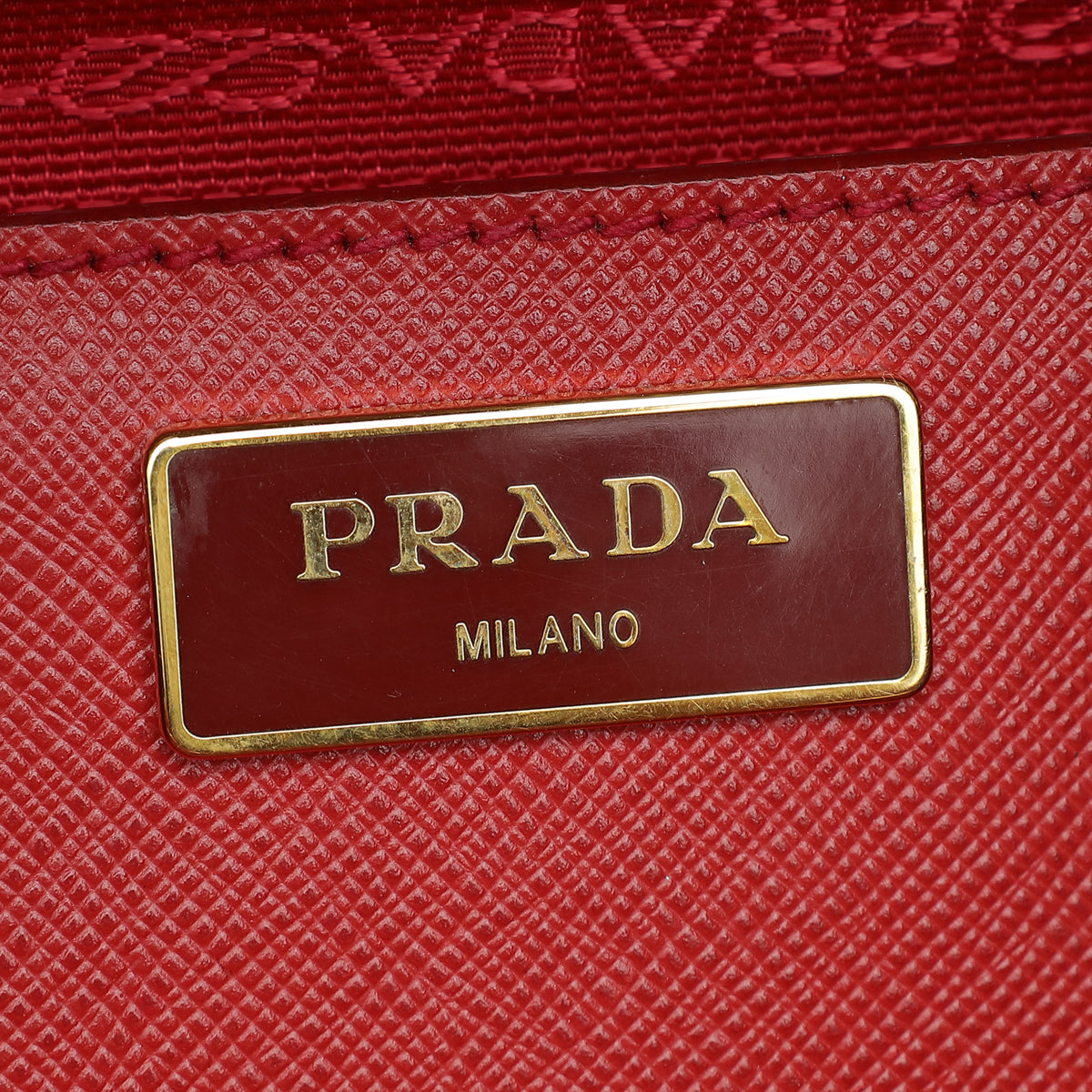 Prada Fuoco Lux Open Promenade Bag