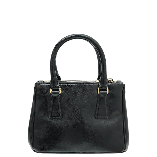 Prada Black Vernis Galleria Mini Bag