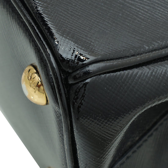 Prada Black Vernis Galleria Mini Bag