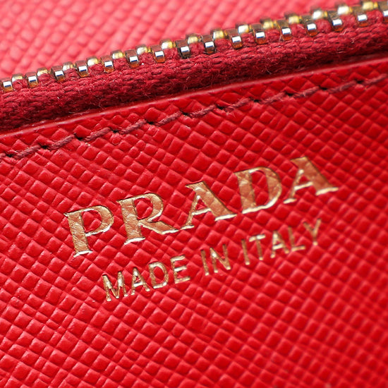 Prada Red Lux Wallet On Chain