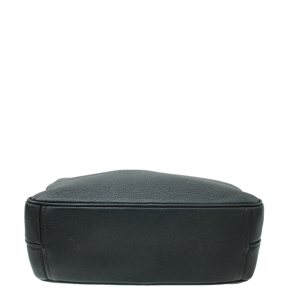 Prada Black Vitello Daino Double Zip Camera Bag