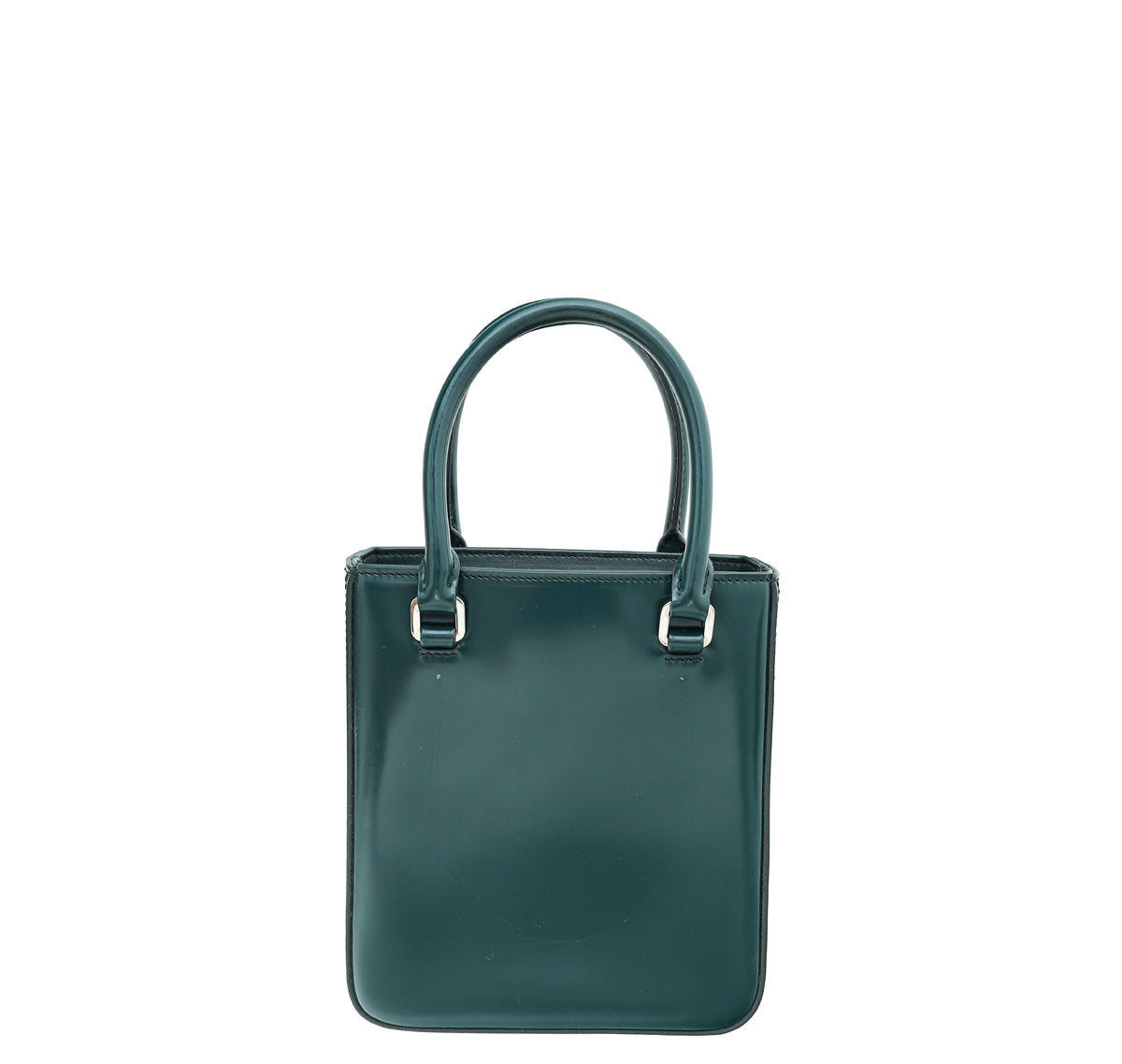 Prada Emerald Green Spazzolato Small Tote Bag