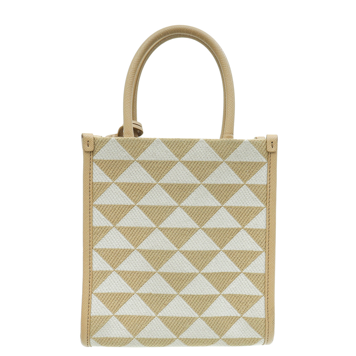 Prada Bicolor Symbole Embroidered Tote Bag-Prada-THE CLOSET