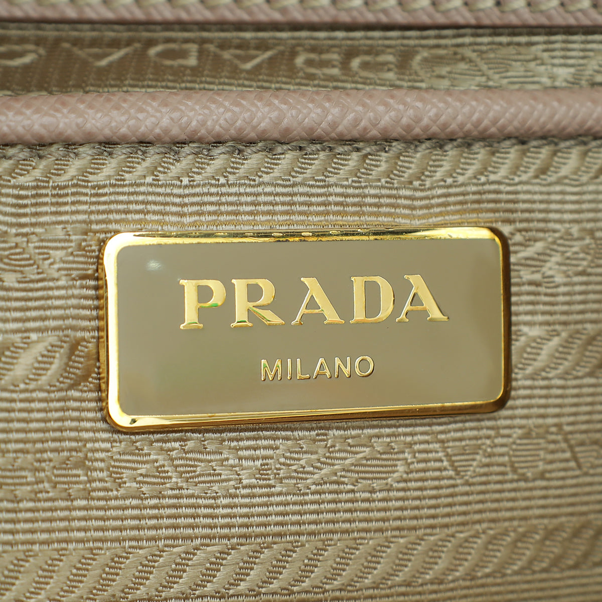 Prada Beige Cammeo Lux Galleria Large Tote Bag