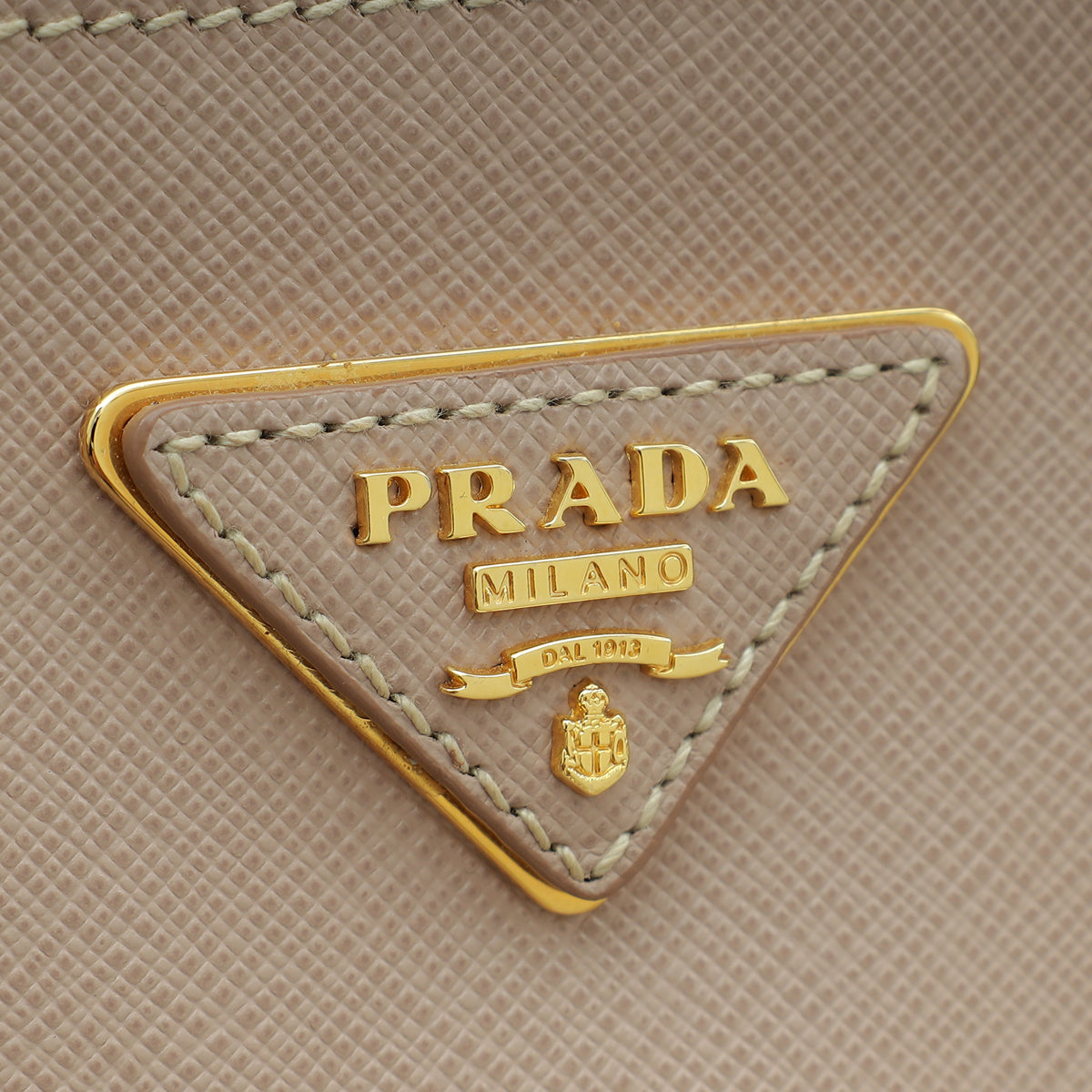 Prada Beige Cammeo Lux Galleria Large Tote Bag