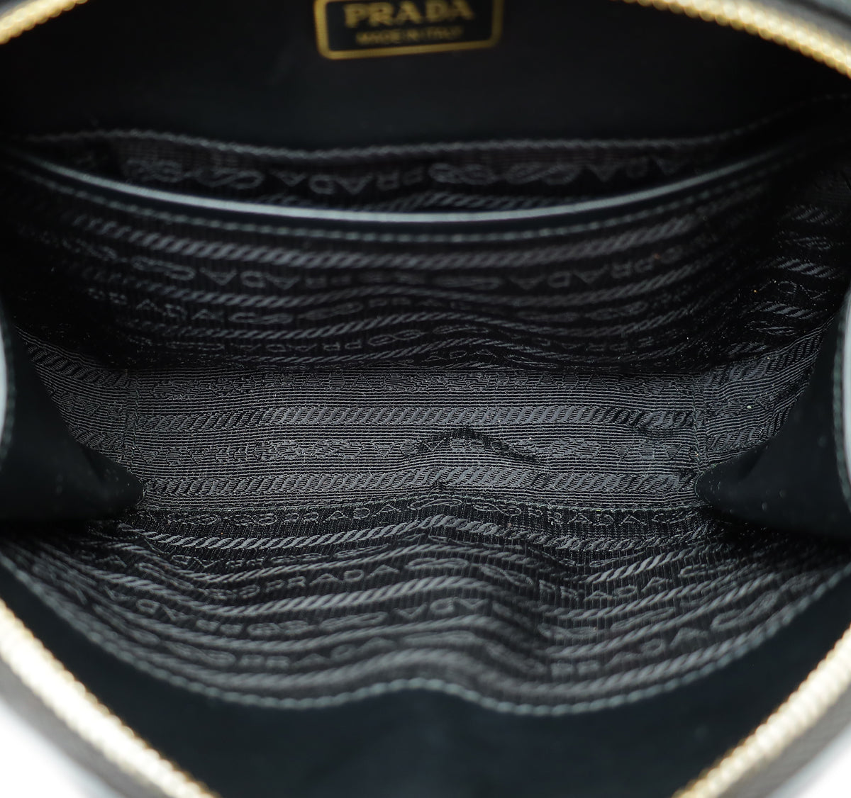 Prada Black Lux Odette Shoulder Bag