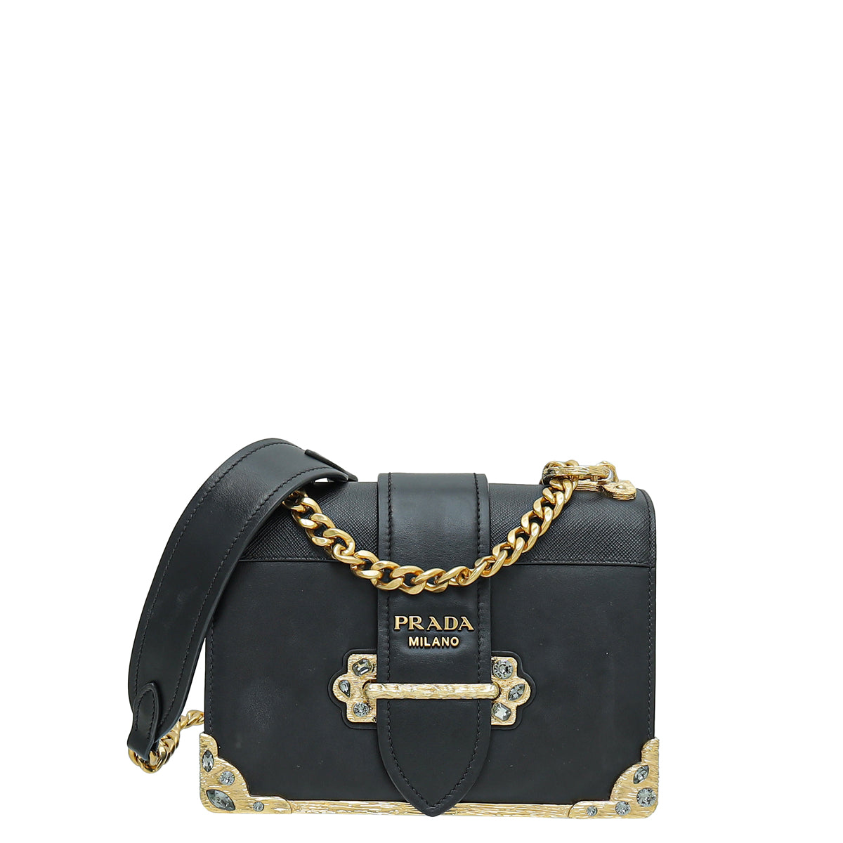 Prada Black Cahier Shoulder Bag-Prada-THE CLOSET