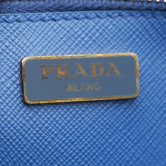 Prada Blue Lux Wallet on Strap