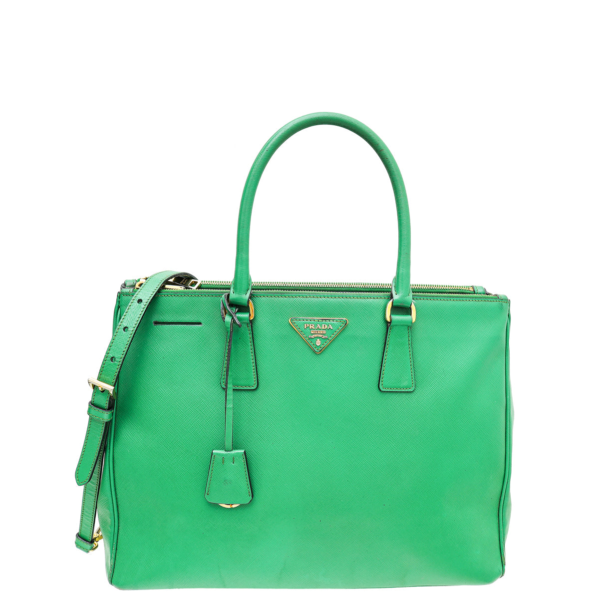 Prada Green Lux Galleria Large Tote Bag