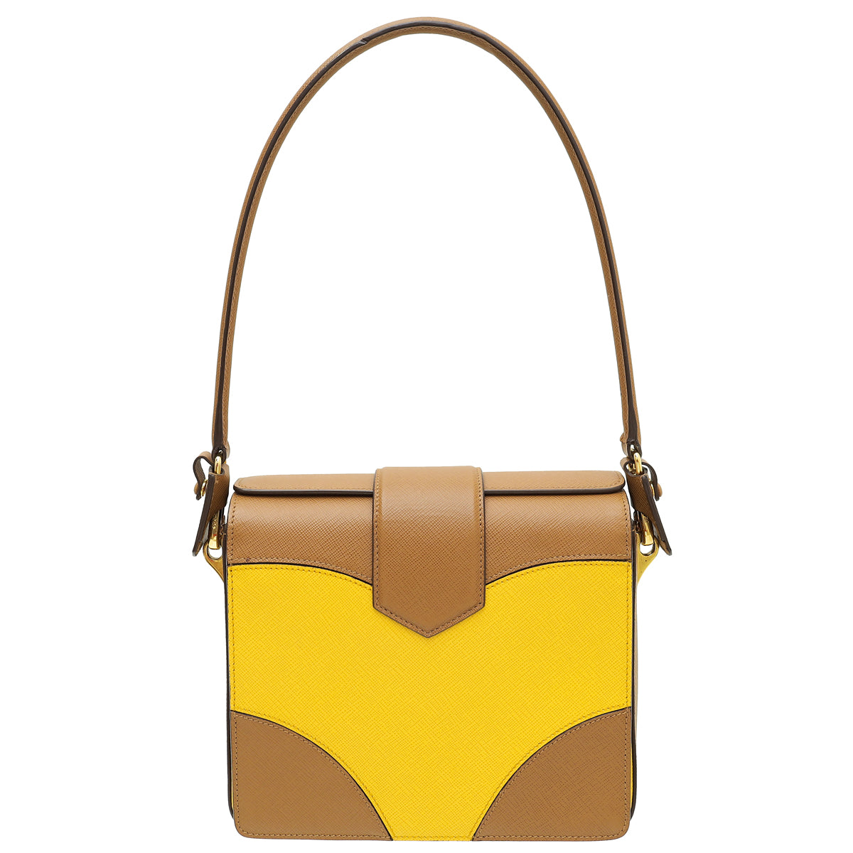 Prada Bicolor Turn Lock Shoulder Bag-Prada-THE CLOSET