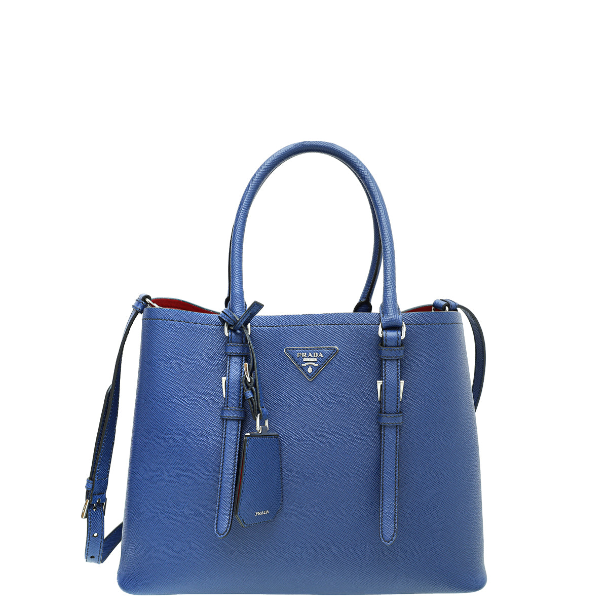 Prada Blue Cuir Covered Strap Tote Bag-Prada-THE CLOSET