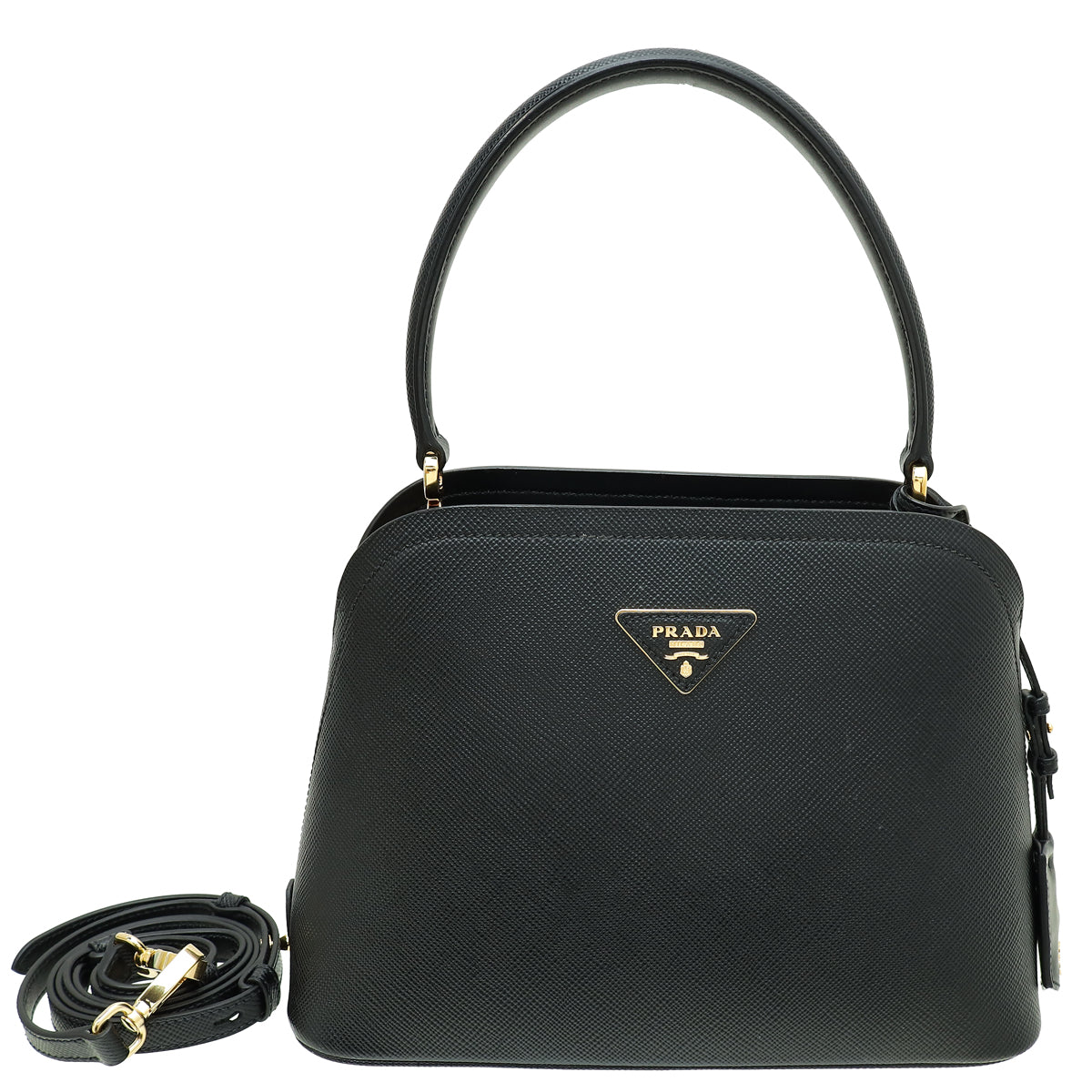 Prada Black Cuir Matinée Medium Bag-Prada-THE CLOSET