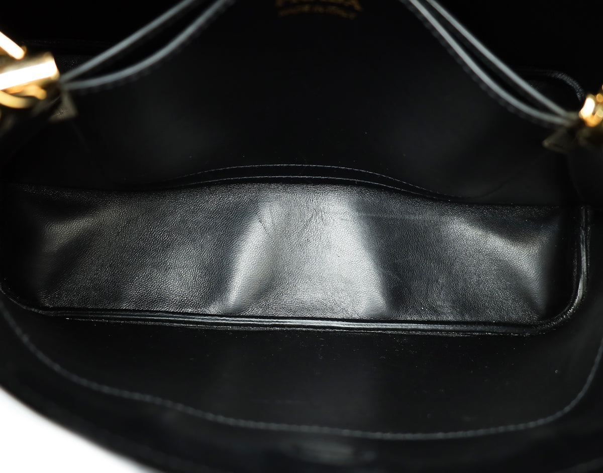 Prada Black Cuir Matinée Medium Bag