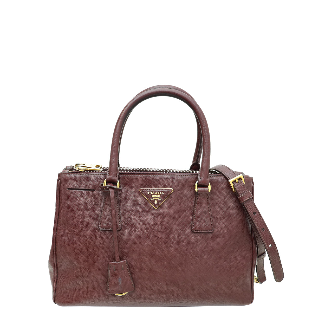 Prada Burgundy Lux Galleria Medium Bag-Prada-THE CLOSET