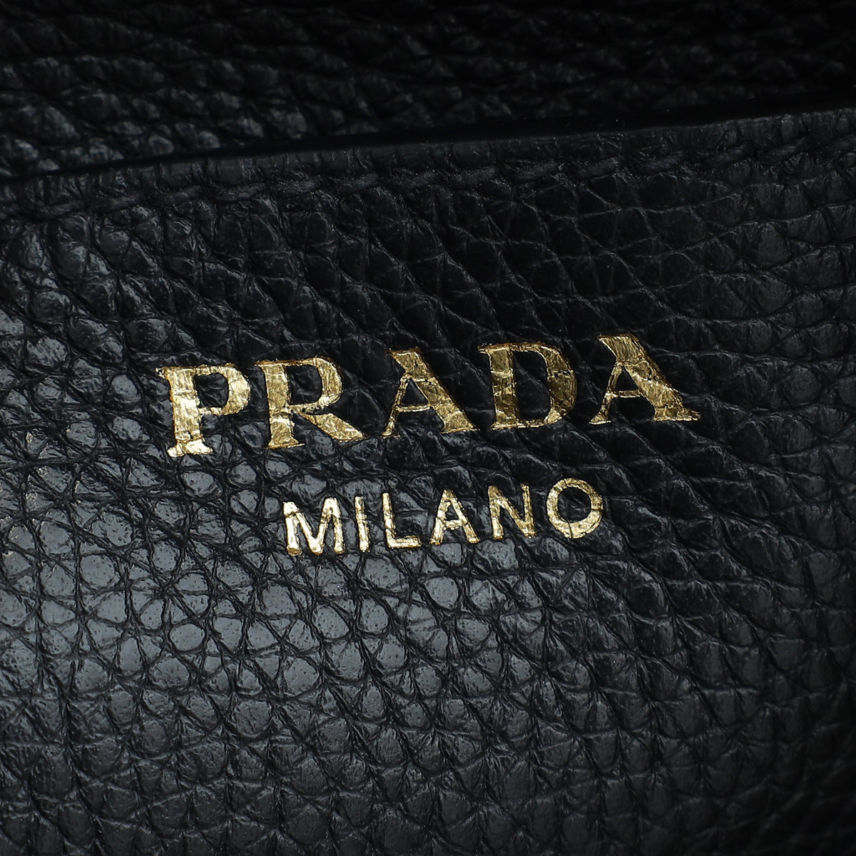 Prada Black Vitello Phenix Bucket Bag
