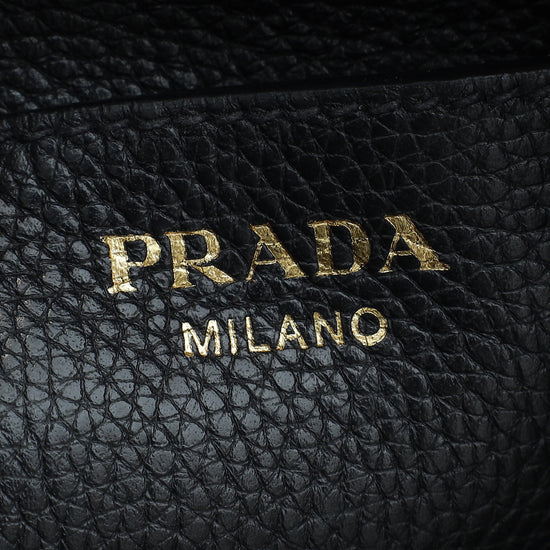 Load image into Gallery viewer, Prada Black Vitello Phenix Bucket Bag

