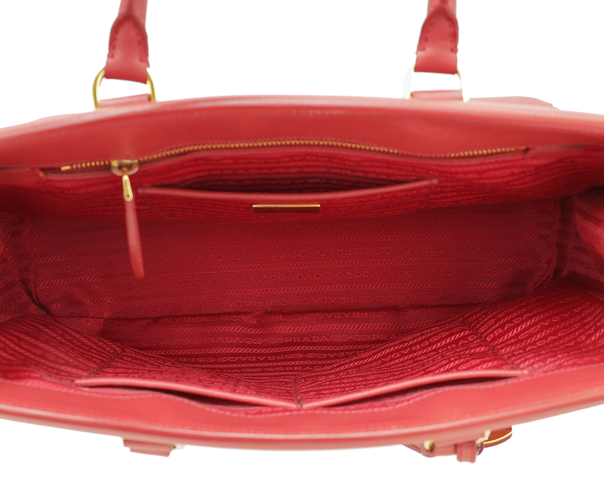 Prada Red Lux Parabole Large Bag