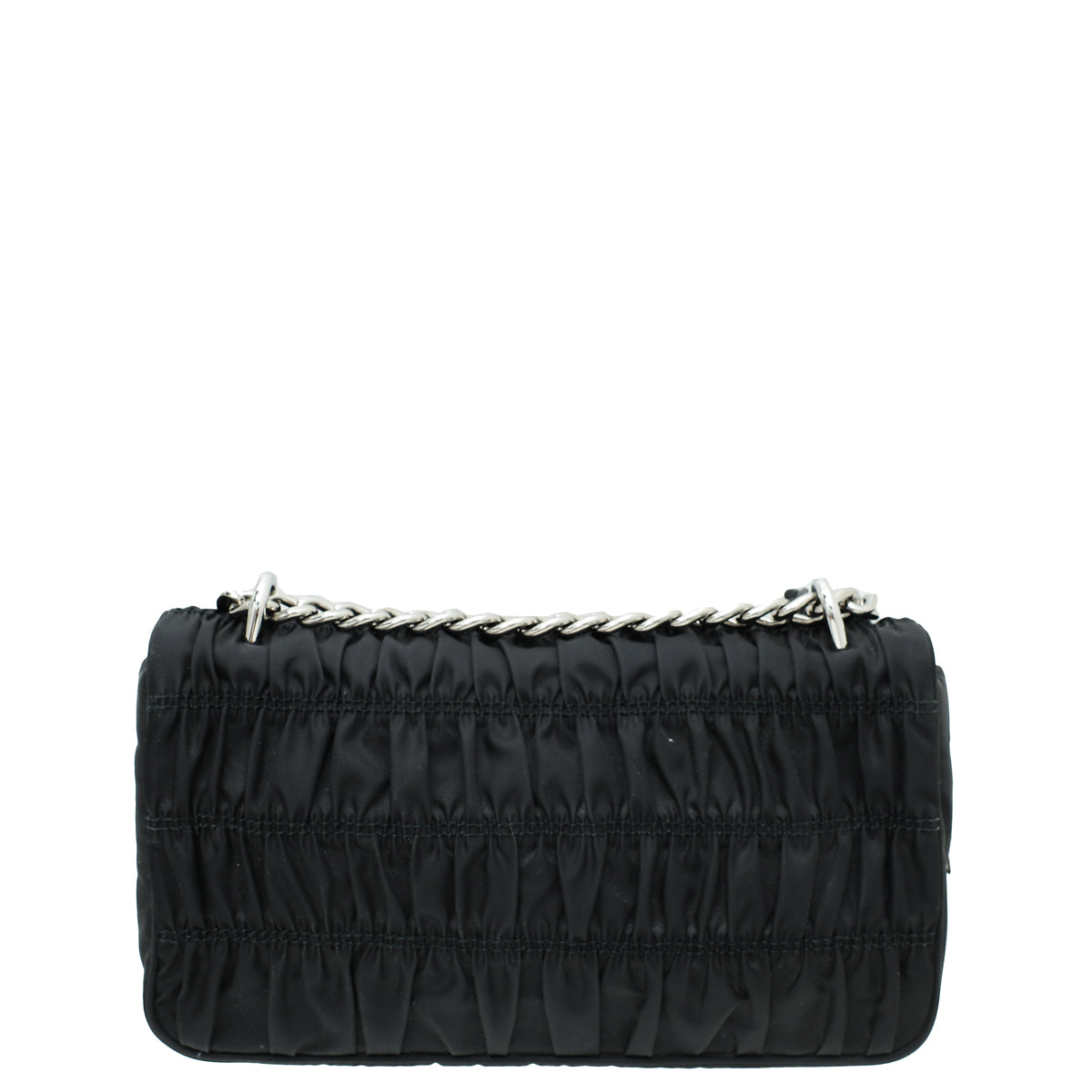 Prada Black Tessuto Gaufre Sound Chain Bag-Prada-THE CLOSET