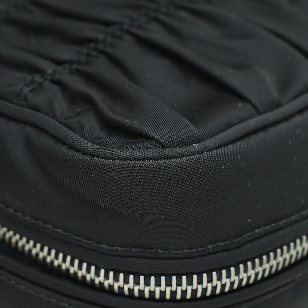Prada Black Tessuto Gaufre Sound Chain Bag