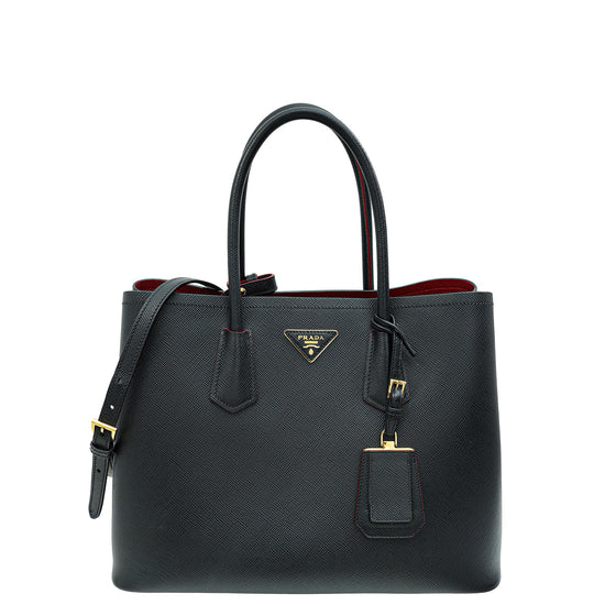 Prada Black Cuir Double Handle Large Bag