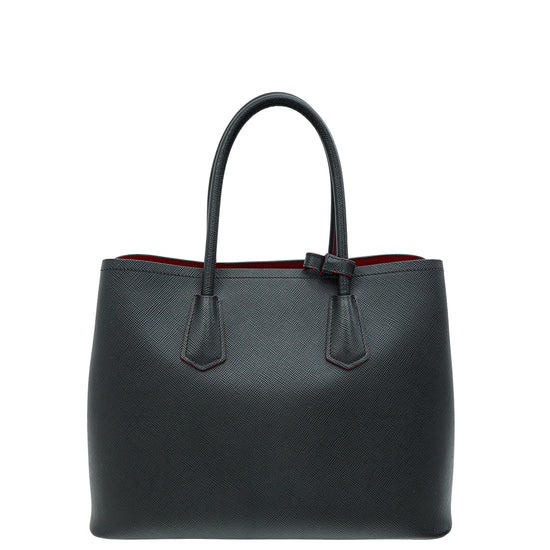 Prada Black Cuir Double Handle Large Bag