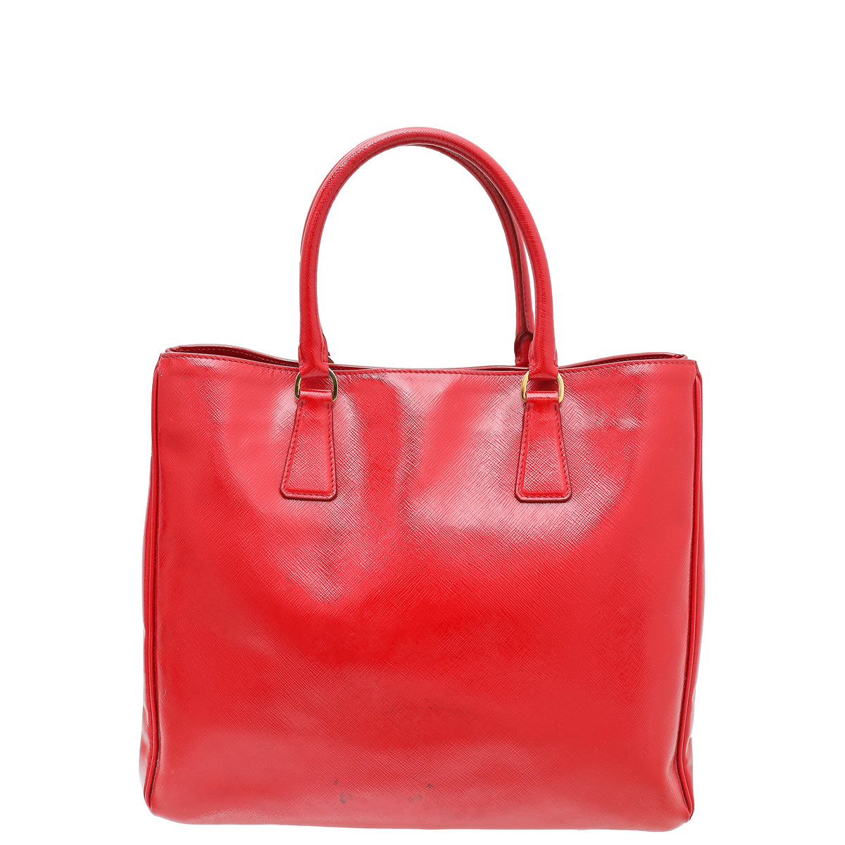 Prada Red Vernice Vertical Tote Bag-Prada-THE CLOSET