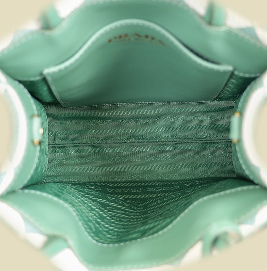 Prada Mint Green Mini Symbole Tote Bag