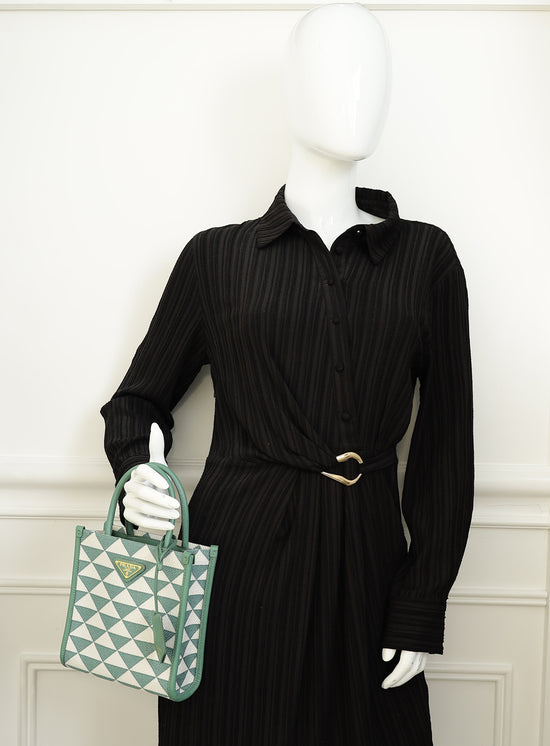 Prada Mint Green Mini Symbole Tote Bag