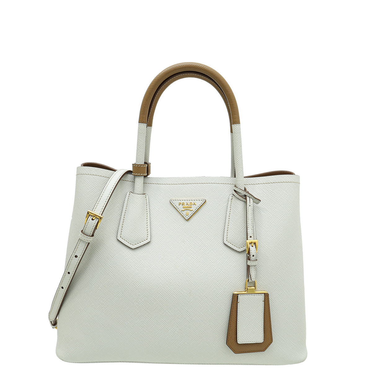 Prada Bicolor Cuir Medium Double Bag-Prada-THE CLOSET