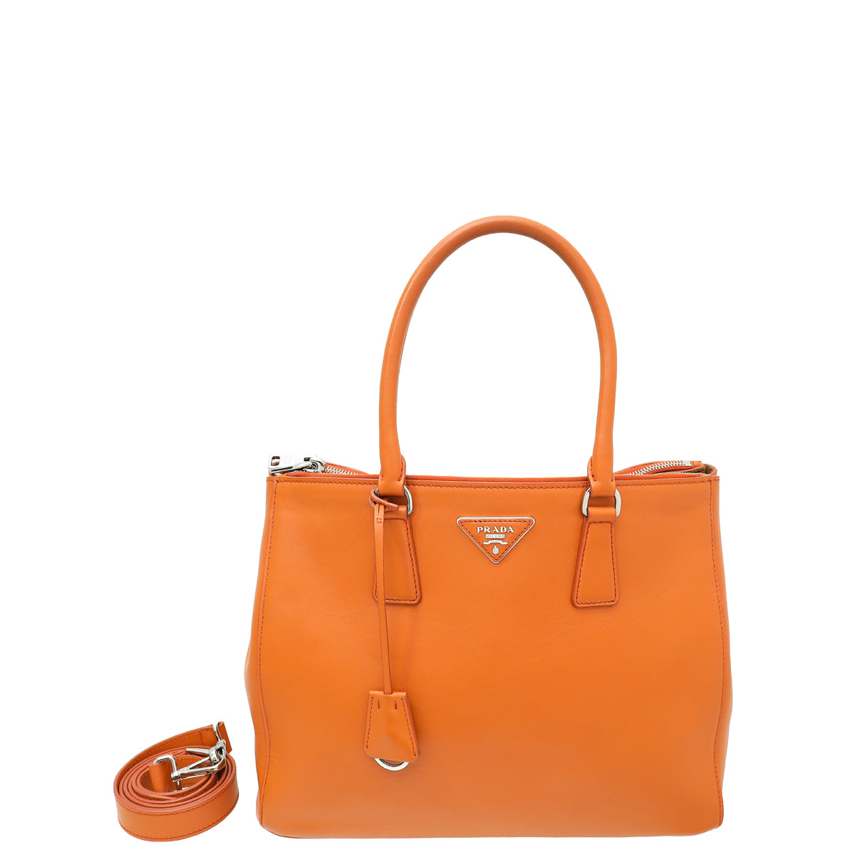 Prada Orange Leather Galleria Large Bag Prada