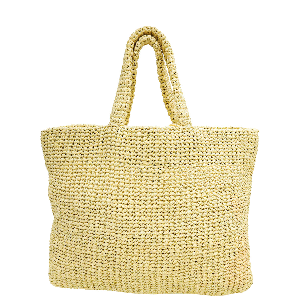Prada Natural Crochet Tote Raffia-Effect Yarn Large Bag-Prada-THE CLOSET