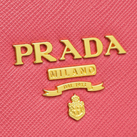 Prada Peonia Pink Lux Wallet on Chain
