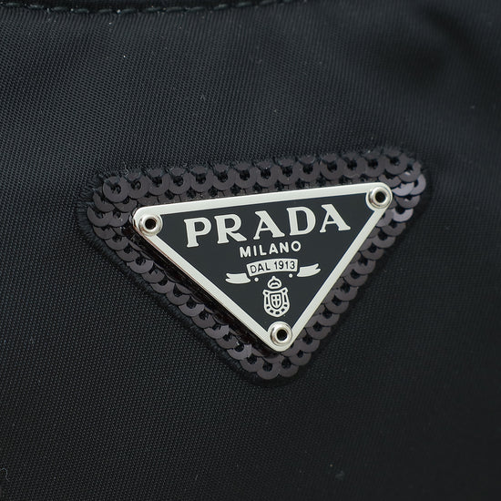 Prada Black Tessuto Ricamo Bag