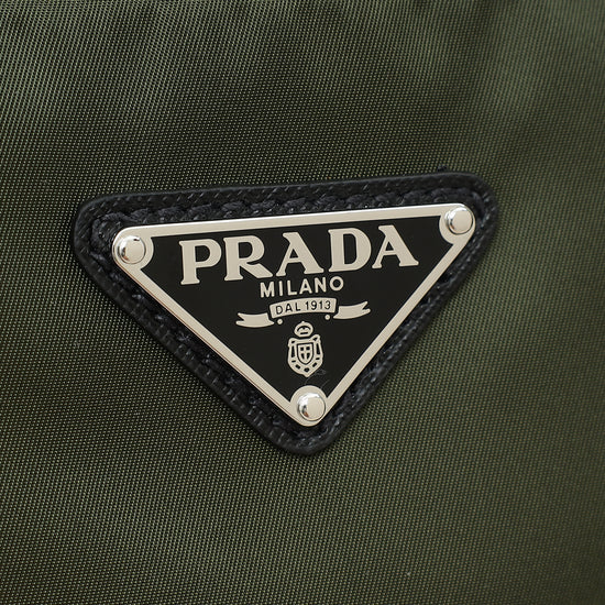 Prada Kaki Re-Nylon Shoulder Bag-Prada-THE CLOSET