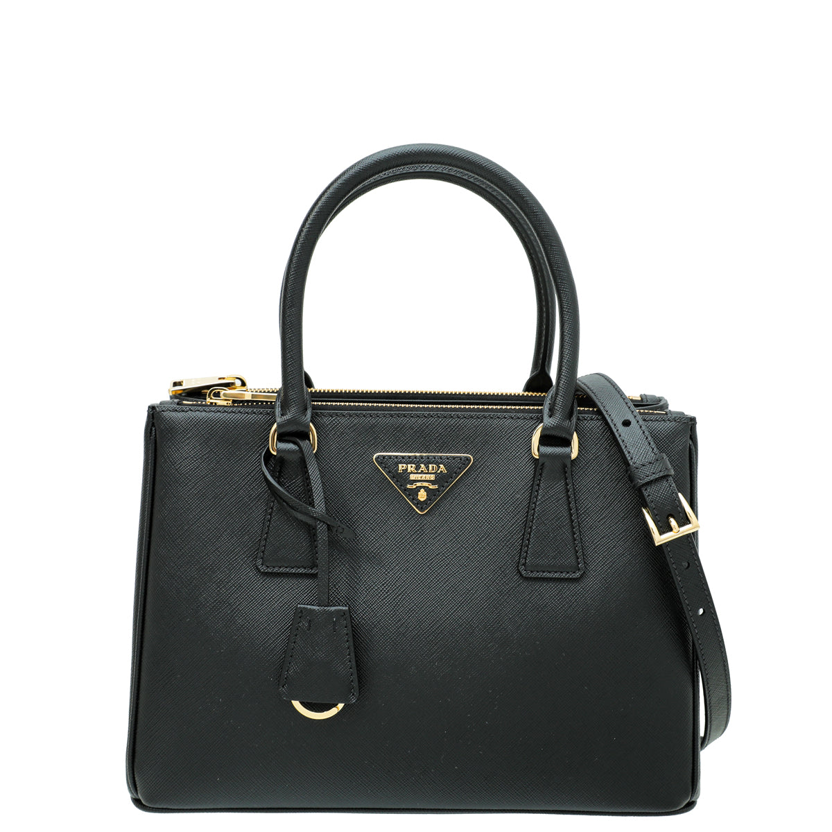Prada Black Lux Galleria Tote Medium Bag-Prada-THE CLOSET