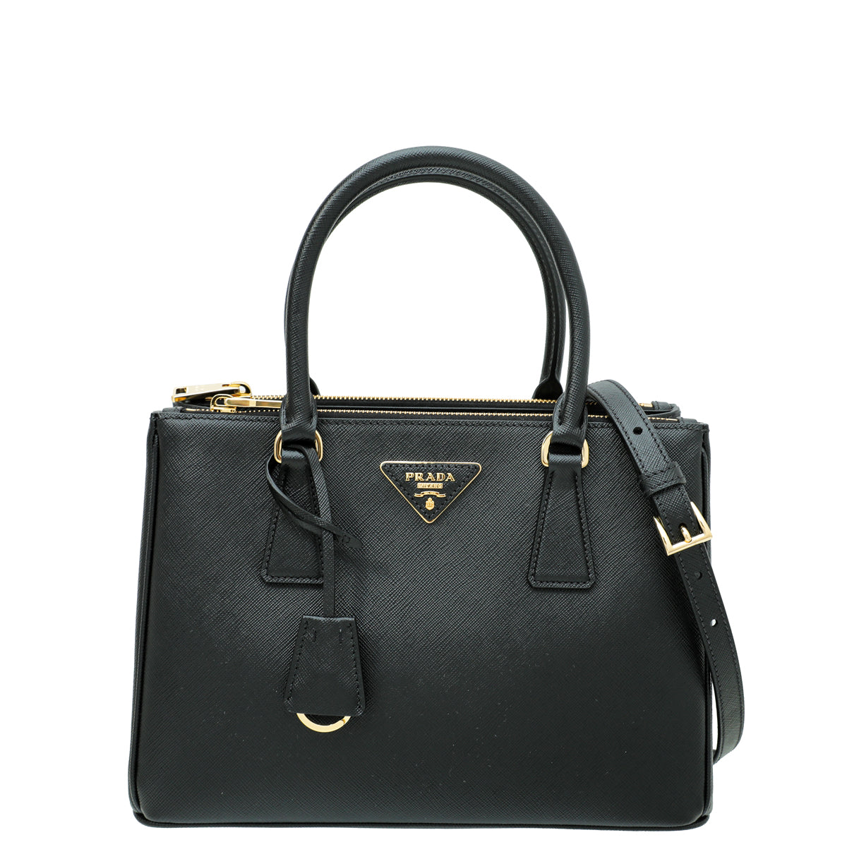 Prada Black Lux Galleria Tote Medium Bag