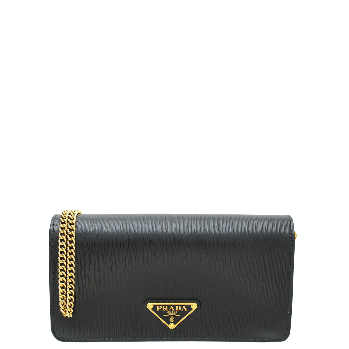 Prada Nero Vitello Move Wallet On Chain-Prada-THE CLOSET