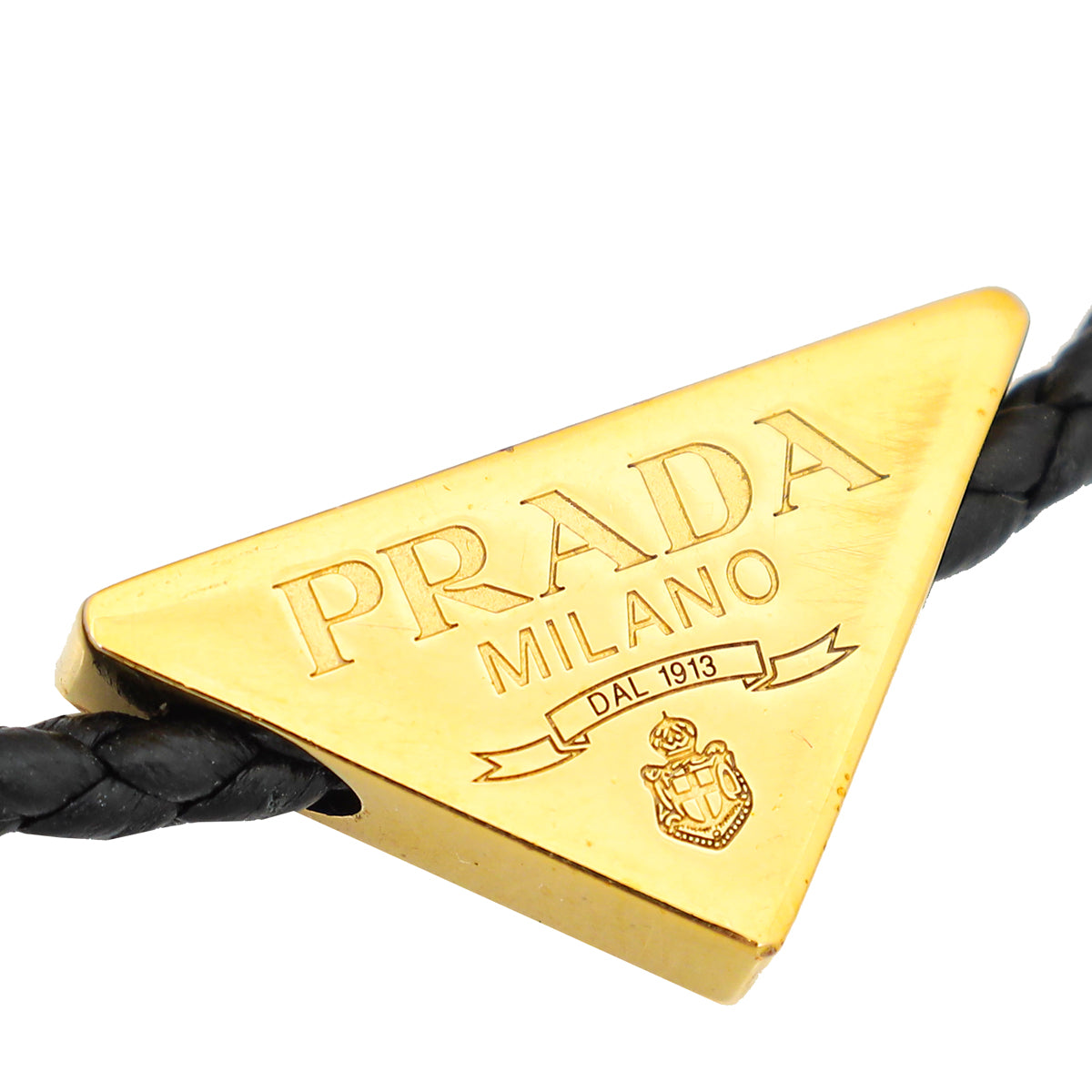 Prada Black Triangle Logo Bracelet-Prada-THE CLOSET